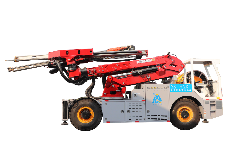 雙折疊臂鑿巖臺(tái)車